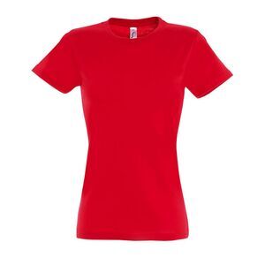SOLS Womens/Ladies Imperial Heavy Short Sleeve Tee / Red